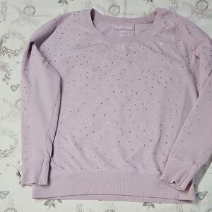 DKNY Lavender Studded Sweatshirt